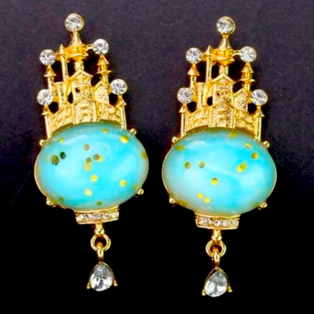 “Auroras Castle” Sleeping Beauty Disney Princess Magic Blue Globe Glitter Dangle - Picture 2 of 16